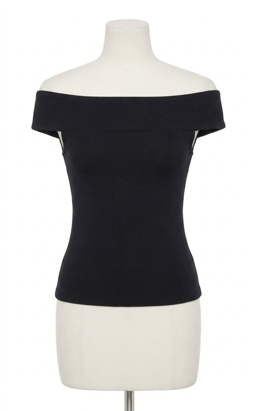 NEW Z SUPPLY second skin off shoulder top in black
